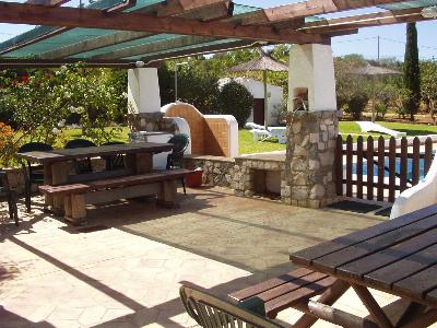 Shaded picnic area