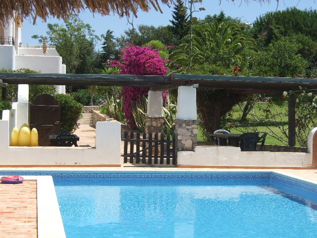 Pool and shaded picnic area